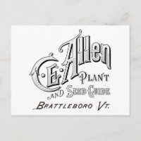 C.E. Allen Pflanze & Seed Guide 1894 Postkarte