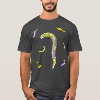 C elegans Nematode Anatomy Illustration T-Shirt