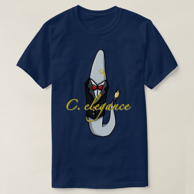 C elegans science witzig T-Shirt (Design vorne)