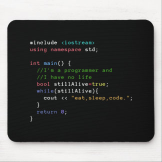 C++ Endlosschleife essen Schlaf-Code Mousepad