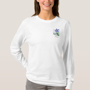 C für Columbine-Blumen-Monogramm-Shirt T-Shirt