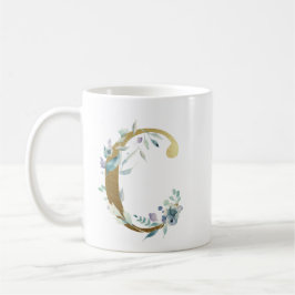 C Gold Erstmalig mit blauem Blattwerk Kaffeetasse