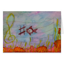 "C-Haifisch" Musik Gretting Karte