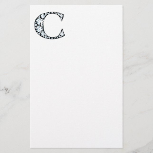 C-Imitate-"Diamant"-Monogramm Briefpapier (Vorderseite)