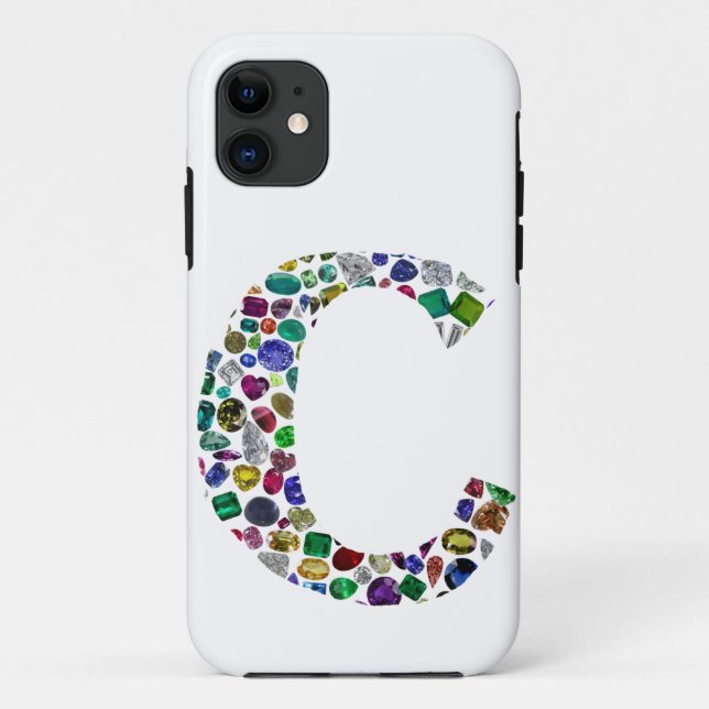 C Initial Gem Design Case-Mate iPhone Hülle (Rückseite)