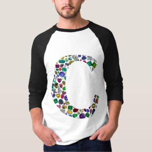 C Initial Gem Design T-Shirt