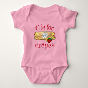 C is for Crêpes Pancake France French Food Crepes Baby Strampler