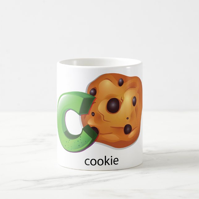 C ist für Cookie Alphabet Letter Chocolate Chip Kaffeetasse (Von Creator hochgeladen)