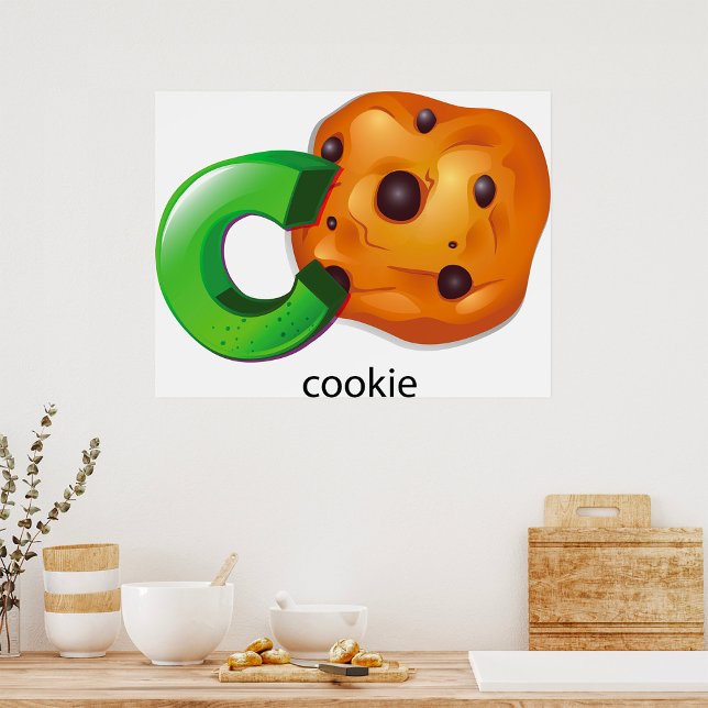 C ist für Cookie Alphabet Letter Chocolate Chip Poster (Von Creator hochgeladen)
