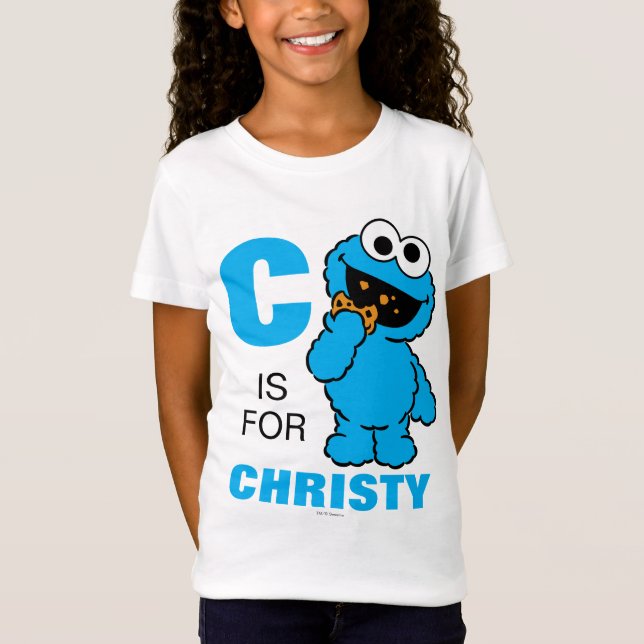 C ist für Cookie Monster | Name hinzufügen T-Shirt (Vorderseite)