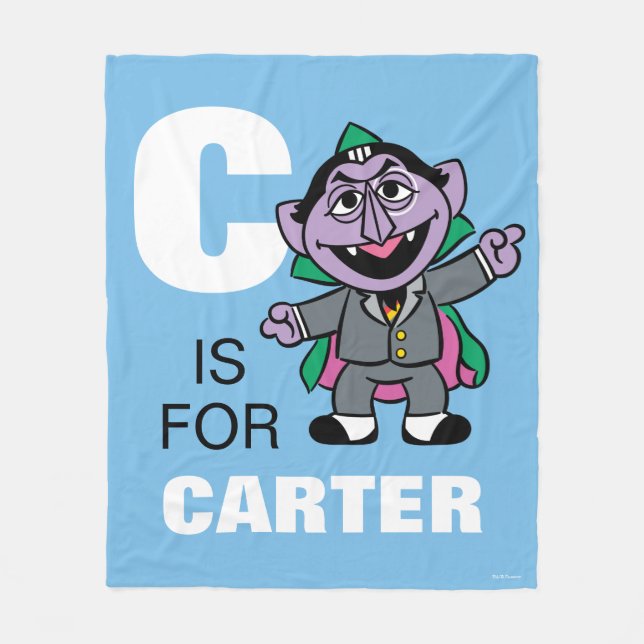 C ist für Count von Count | Name hinzufügen Fleecedecke (Vorderseite)