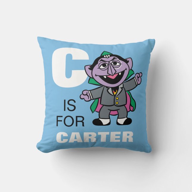 C ist für Count von Count | Name hinzufügen Kissen (Vorderseite)