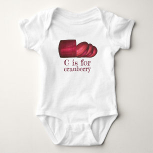 C ist für Cranberry Erntedank Weihnachtsessen Baby Strampler
