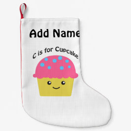 C ist für Cupcake Kleiner Weihnachtsstrumpf