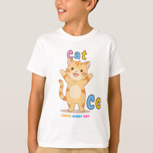 "C ist für Katze" Alphabet T-Shirt - jeden Tag wac