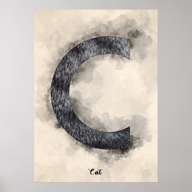 C ist für Katze Poster (Vorne)