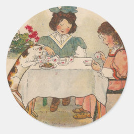 C ist für Katze Runder Aufkleber