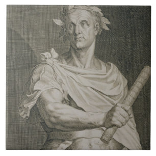 C. Julius Cäsar (100-44 BC) Kaiser von Rom engra Fliese