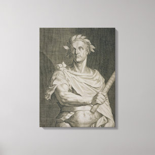 C. Julius Cäsar (100-44 BC) Kaiser von Rom engra Leinwanddruck