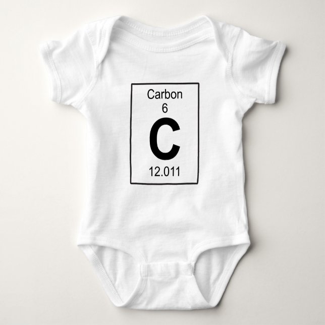 C - Kohlenstoff Baby Strampler (Vorderseite)