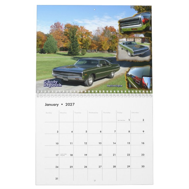 C-Körper Mopar Kalender 2013 (Jan 2027)