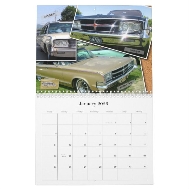 C-Körper Mopar Kalender 2013 (Jan 2026)