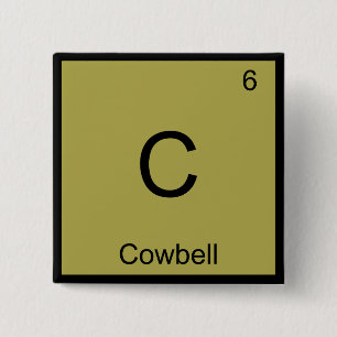 C - Kuhglocken Chemie Element Symbol Musik T-Shirt Button