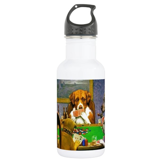 C.M. Coolidge Dogs Pets Edelstahlflasche (Vorderseite)