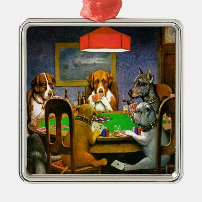 C.M. Coolidge Dogs Pets Silbernes Ornament (Vorne)