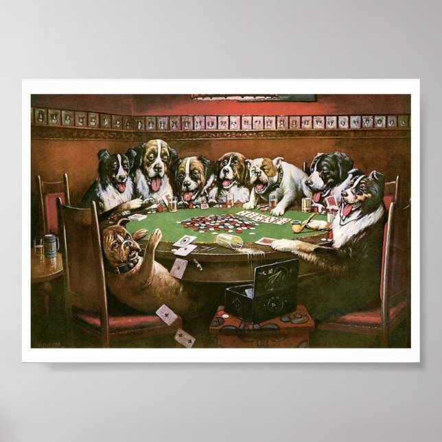 C M Coolidge Poker Beileid (1903) Poster (Vorne)