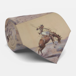 C M Russell A Bad One Western Bronc Rider Krawatte