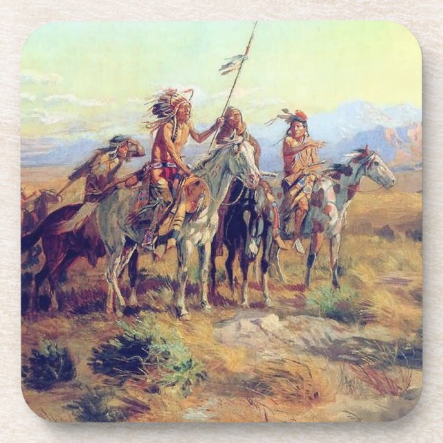 C M Russell der Pfadfinder-Korken-Untersetzer Untersetzer (Vorderseite)