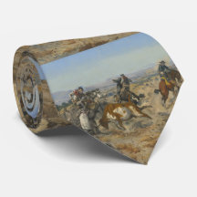 C.M Russell in Trouble Vintag Western Cowboy