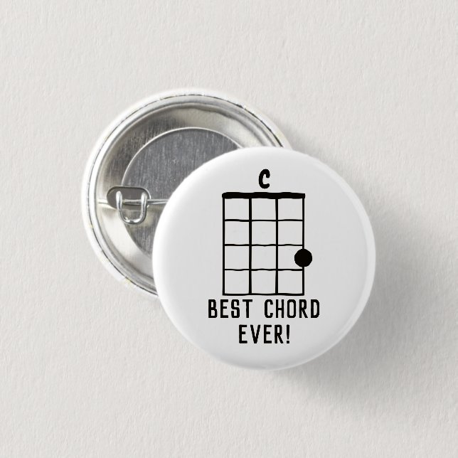C Major Best Chord Ever Ukulele Lover Button (Vorne & Hinten)