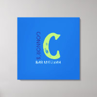 C Monogram erste Bar Bat Mitzvah Sign-In-Board