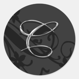 C Monogram Letter Wedding Umschlag Aufkleber Stick