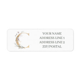 C Monogramm Floral Personalisiert