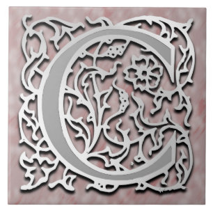 C Monogramm-Keramik "Silberstein" Fliese
