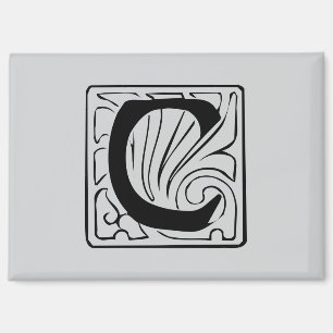C Monogramm schwarz Magnet