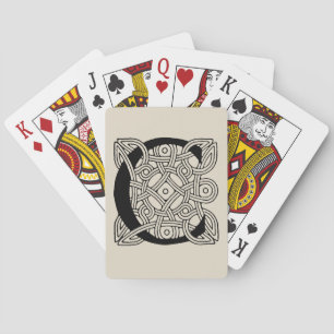C-Monogramm Vintage-Keltischer-Knoten-Druck Spielkarten