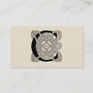 C-Monogramm Vintage-Keltischer-Knoten-Druck Visitenkarte