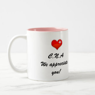 C.N.A. Wir schätzen Sie Zweifarbige Tasse