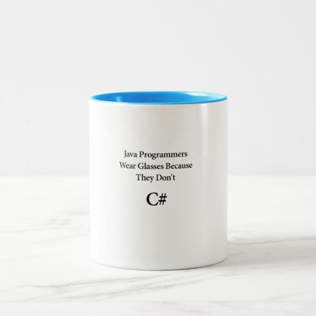 C# .NET Software-Programmierer Kaffee-Tasse Zweifarbige Tasse (Mittel)
