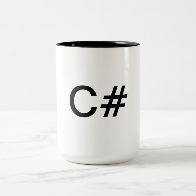 C# .NET Software-Programmierer-Kaffee/Tee-Tasse Zweifarbige Tasse (Mittel)