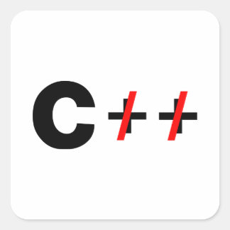 C, nicht C++ Quadratischer Aufkleber