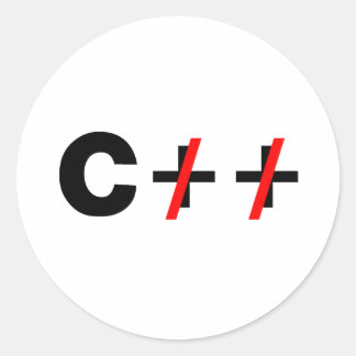C, nicht C++ Runder Aufkleber