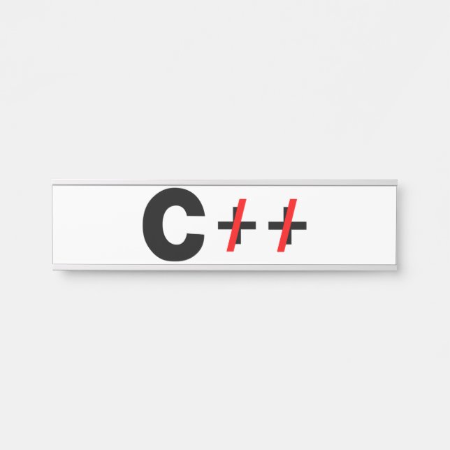 C, nicht C++ Türschild (Vorderseite )