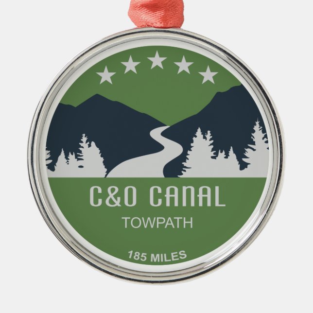 C&O Canal Towpath Ornament Aus Metall (Vorne)