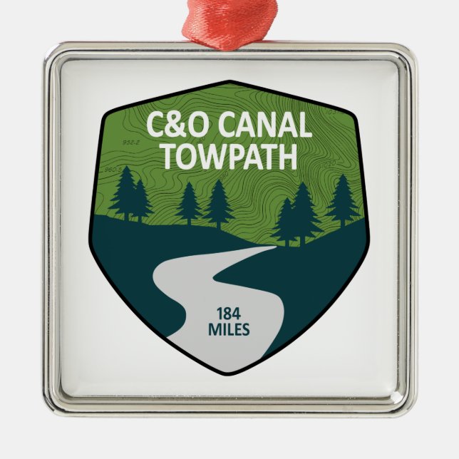 C&O Canal Towpath Ornament Aus Metall (Vorne)