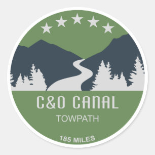 C&O Canal Towpath Runder Aufkleber